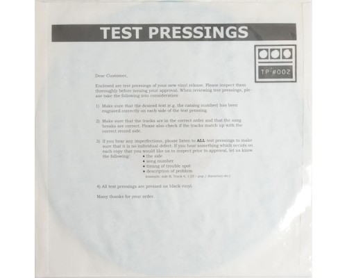 Demdike Stare - Testpressing#002