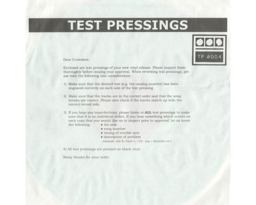 Demdike Stare - Testpressing#004