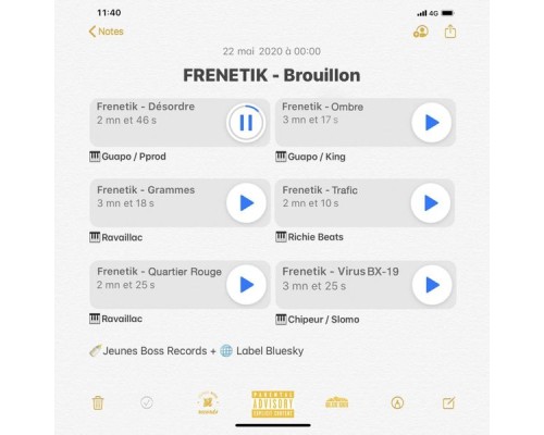 Frenetik - Brouillon