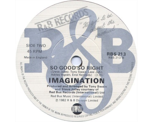 Imagination - So Good, So Right