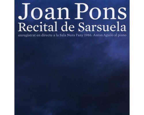 Joan Pons - Recital de Sarsuela
