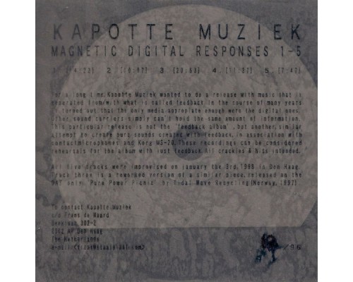 Kapotte Muziek - Digital Magnetic Responses