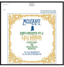 Lili Kraus, Vienna Festival Orchestra, Stephen Simon - Mozart: Piano Concertos, vol. 2 (Nos. 19 & 22)