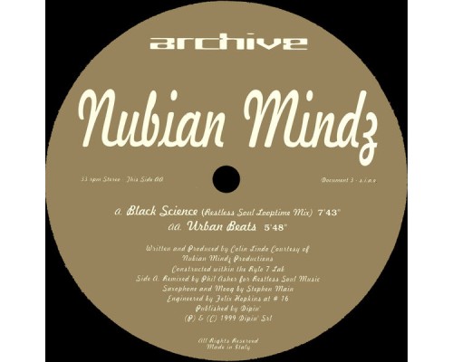 Nubian Mindz - Black Science