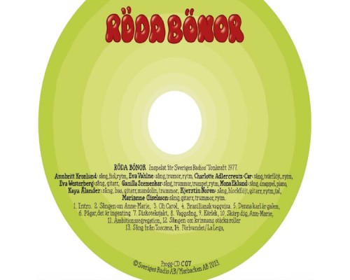 Röda Bönor - Progglådan Box C: Folkprogg & Sjungande låtskrivare (Inspelat för Tonkraft 1977)