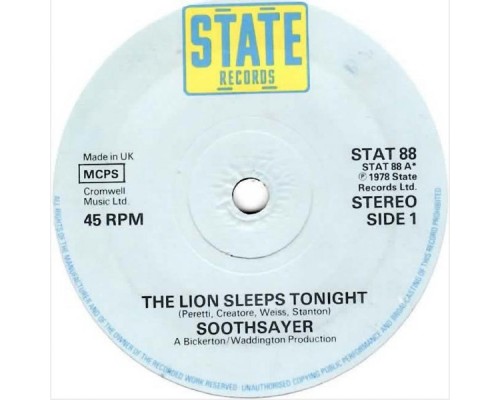 Soothsayer - The Lion Sleeps Tonights