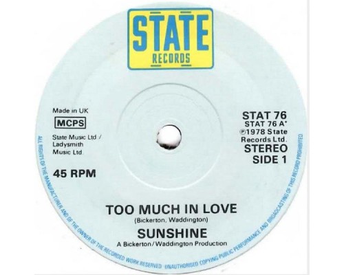 Sunshine - Too Much in Love