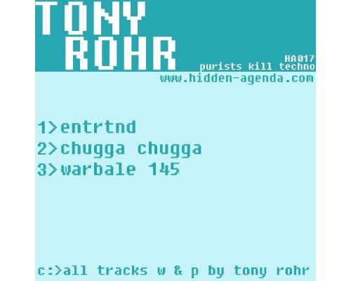 Tony Rohr - Purists Kill Techno